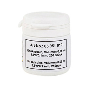 Tin capsules, V = 0.05 ml, 250 pcs./package