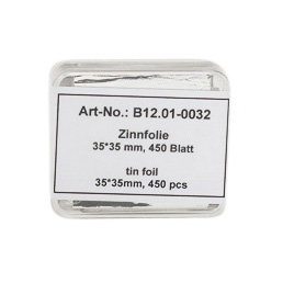 Tin foil for elemental analysis, 35 x 35 mm, 450 pcs./package